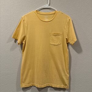 J.Crew men's yellow short sleeve pocket tee Size S